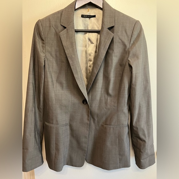 Ellie Tahari Tan Blazer MSRP ~350 Size US 10 / IT 46 - Picture 1 of 4